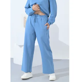 100% Supima Cotton Winter Tide Track Pants Surf Blue