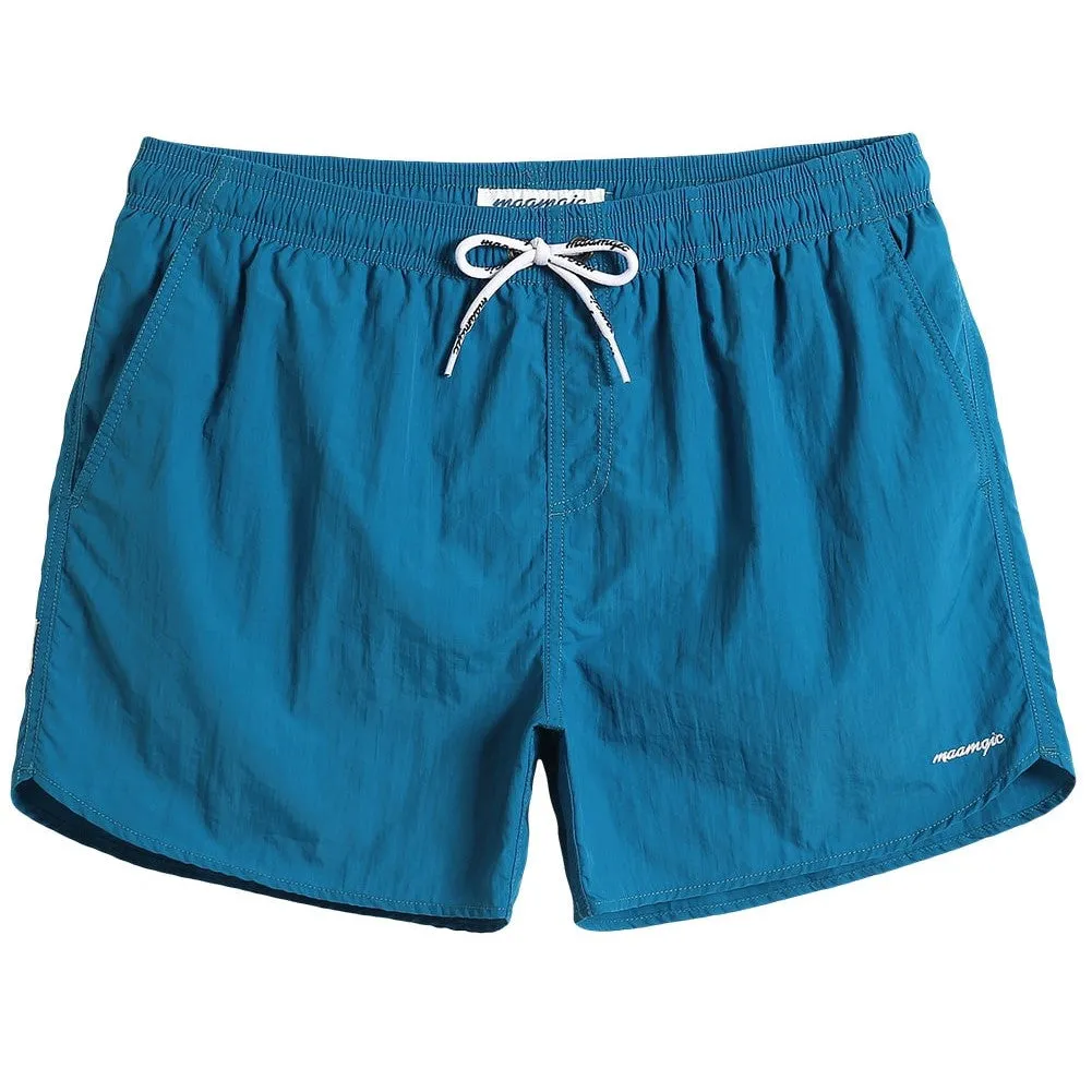 4.5 Inch Solid Nylon Swim Trunks Slim Fit