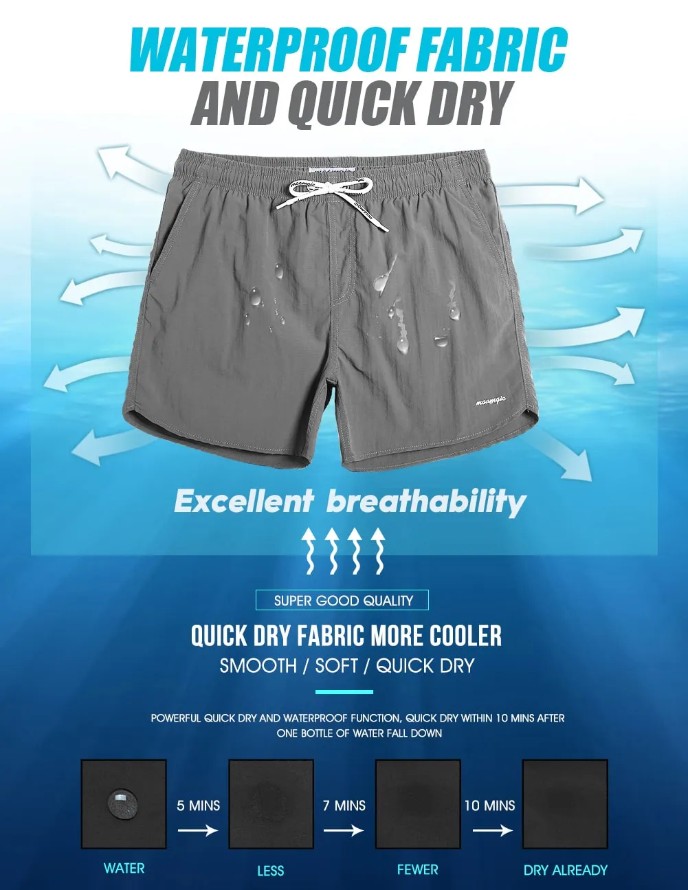 4.5 Inch Solid Nylon Swim Trunks Slim Fit