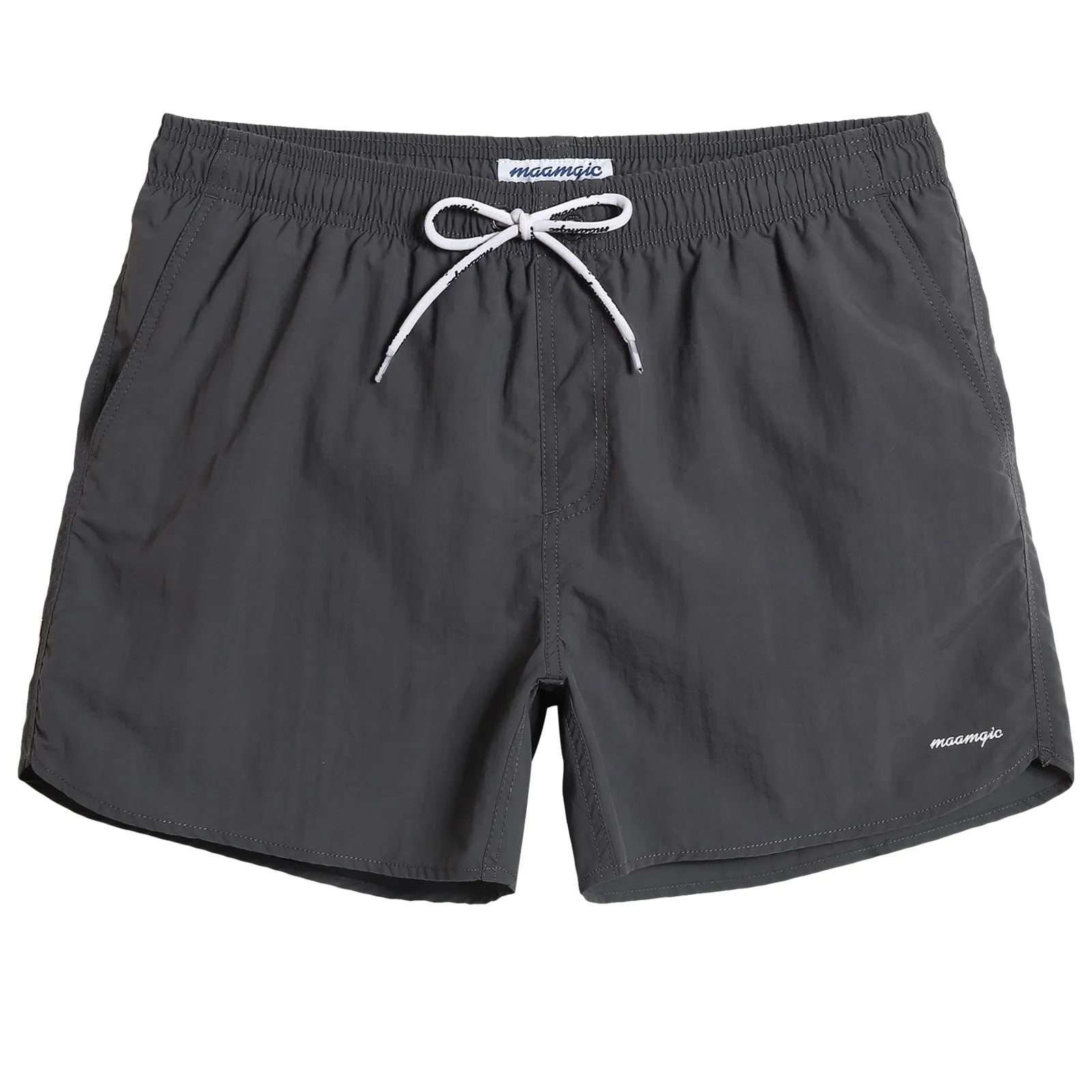 4.5 Inch Solid Nylon Swim Trunks Slim Fit