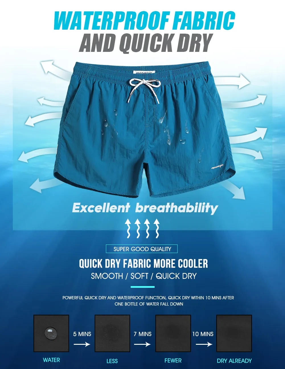 4.5 Inch Solid Nylon Swim Trunks Slim Fit