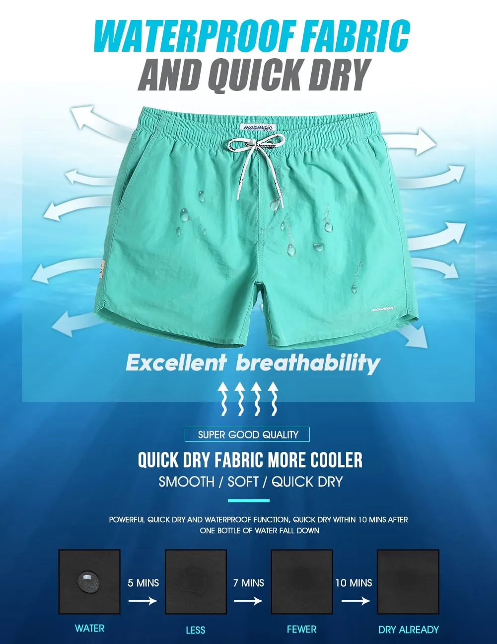 4.5 Inch Solid Nylon Swim Trunks Slim Fit