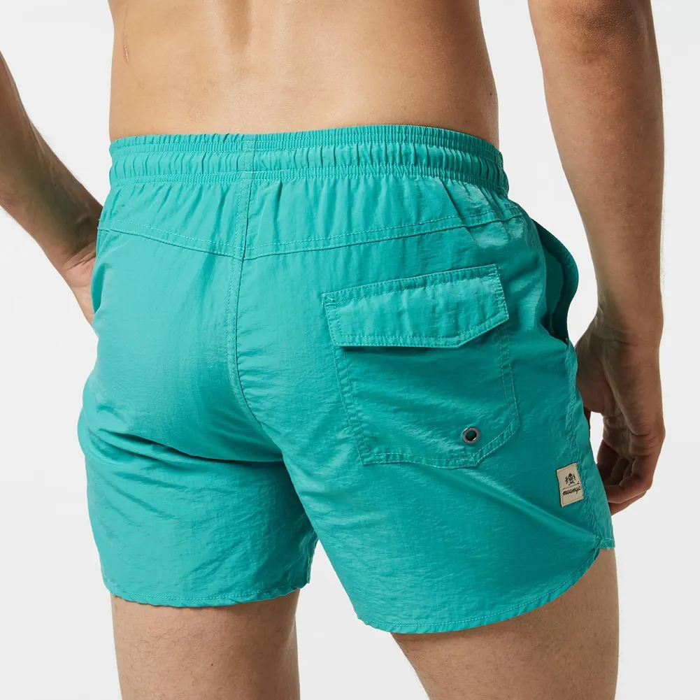 4.5 Inch Solid Nylon Swim Trunks Slim Fit