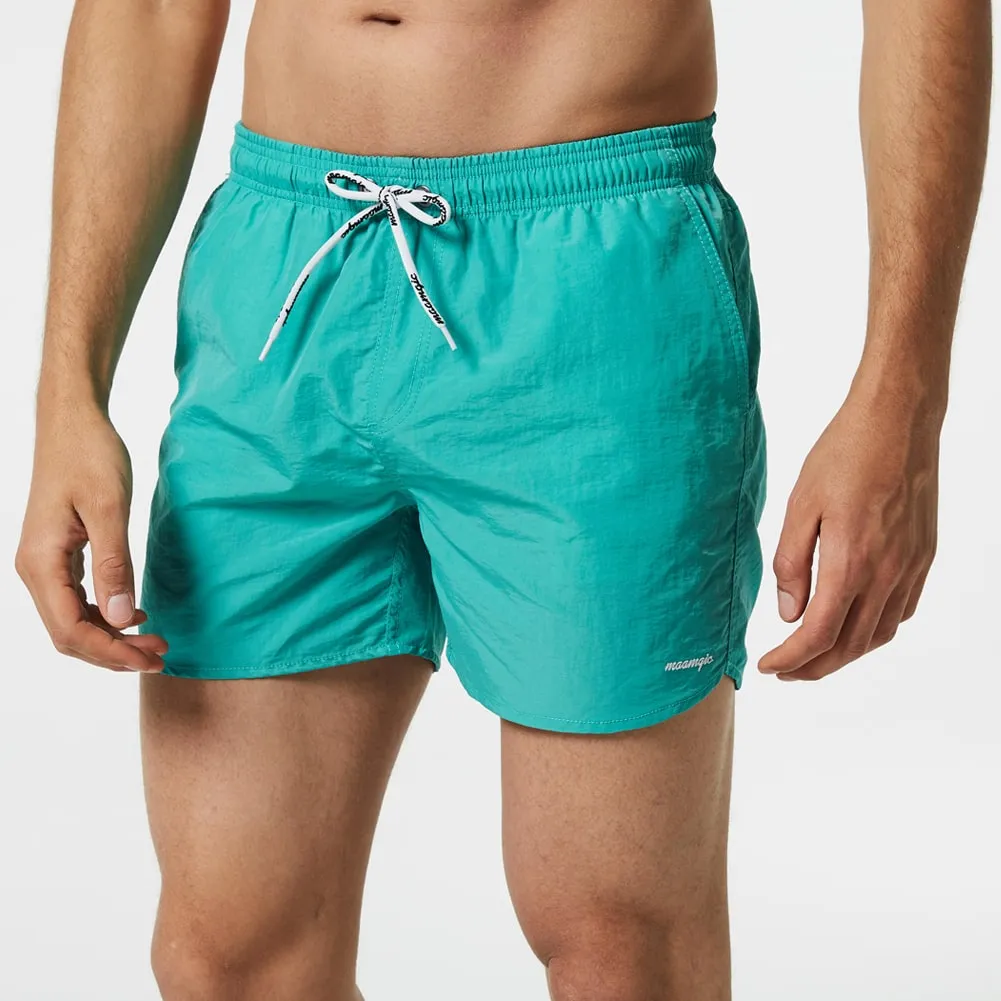 4.5 Inch Solid Nylon Swim Trunks Slim Fit