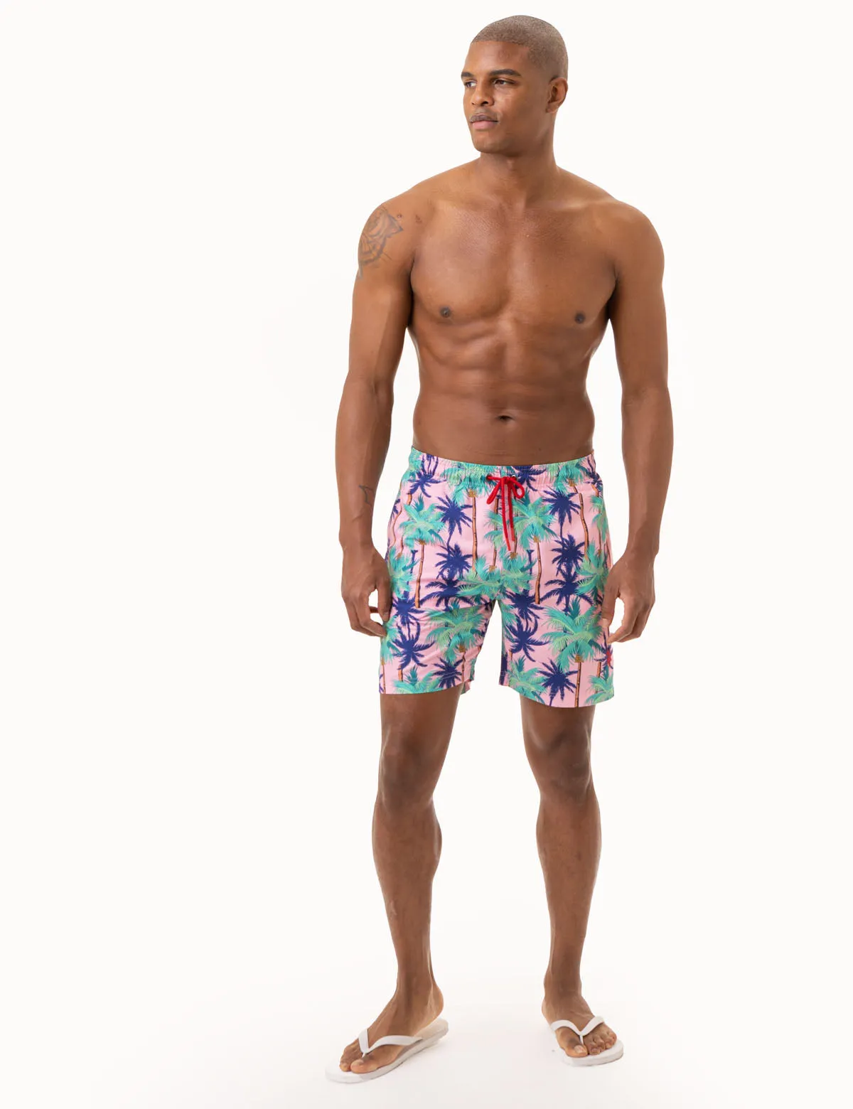 7 PALM TREE SWIM TRUNKS