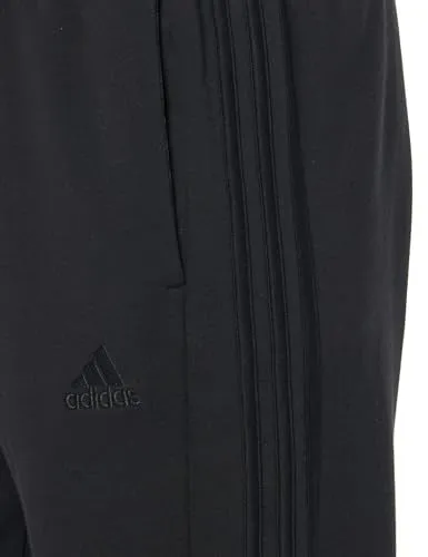 adidas Men's Size Essentials Fleece 3-Stripes Tapered Cuffed Pants, Black, XX-Large/2" Inseam Tall