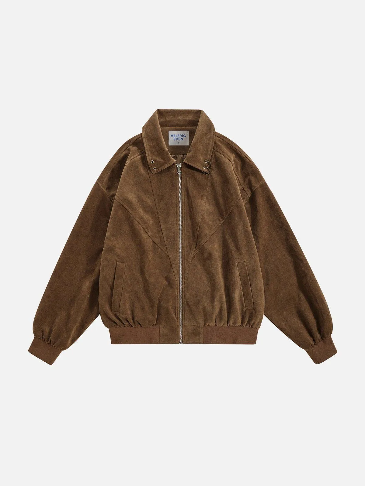 Aelfric Eden Cropped Suede Zip Up Jacket