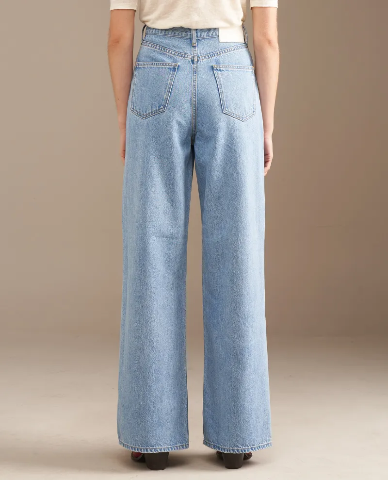 Bellerose Parthe Blue Bleach Wide Leg Jeans