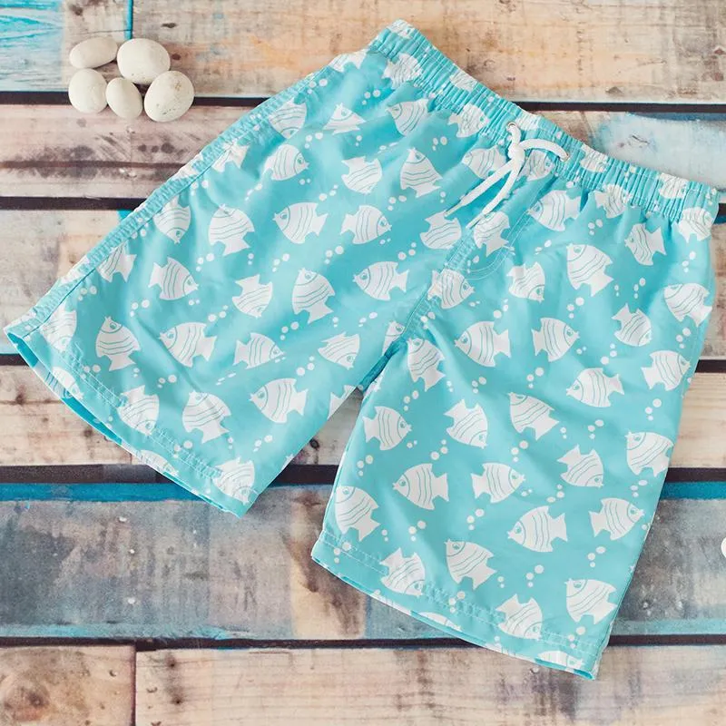 Big Fisch Fish Boy's Swim Boardshorts - Age 2-3 only