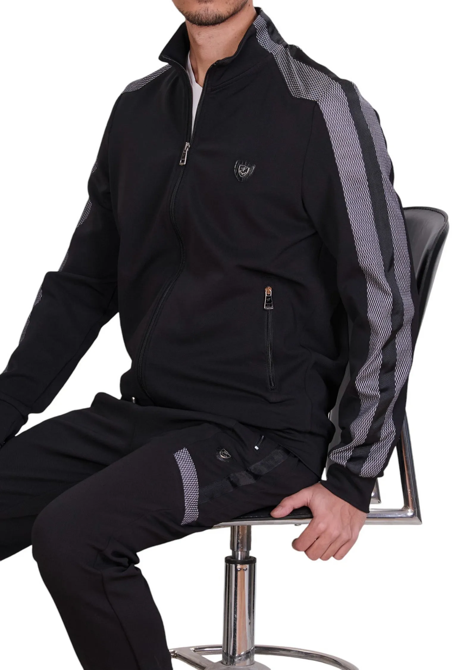 Black Contrast 2-pcs Tracksuit