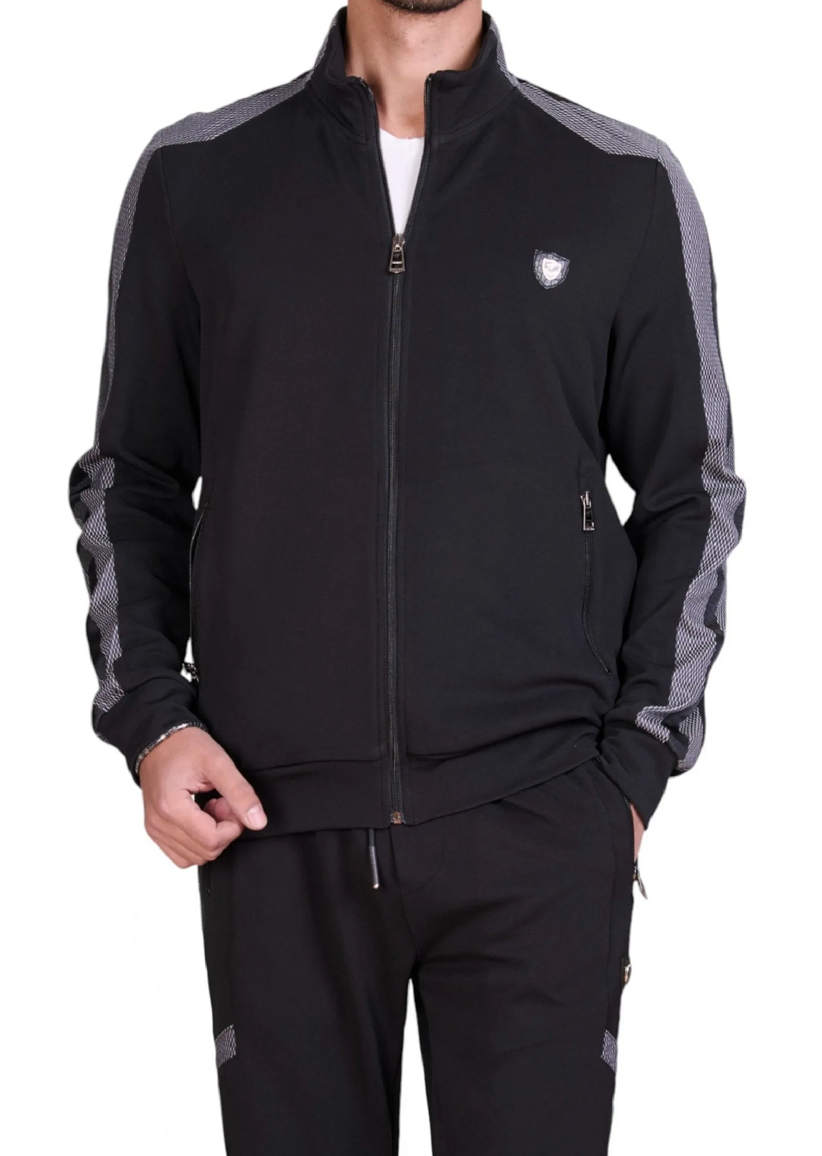 Black Contrast 2-pcs Tracksuit