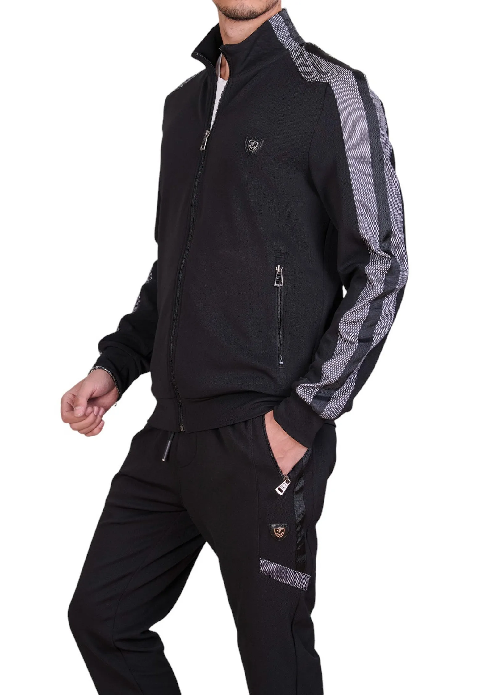 Black Contrast 2-pcs Tracksuit