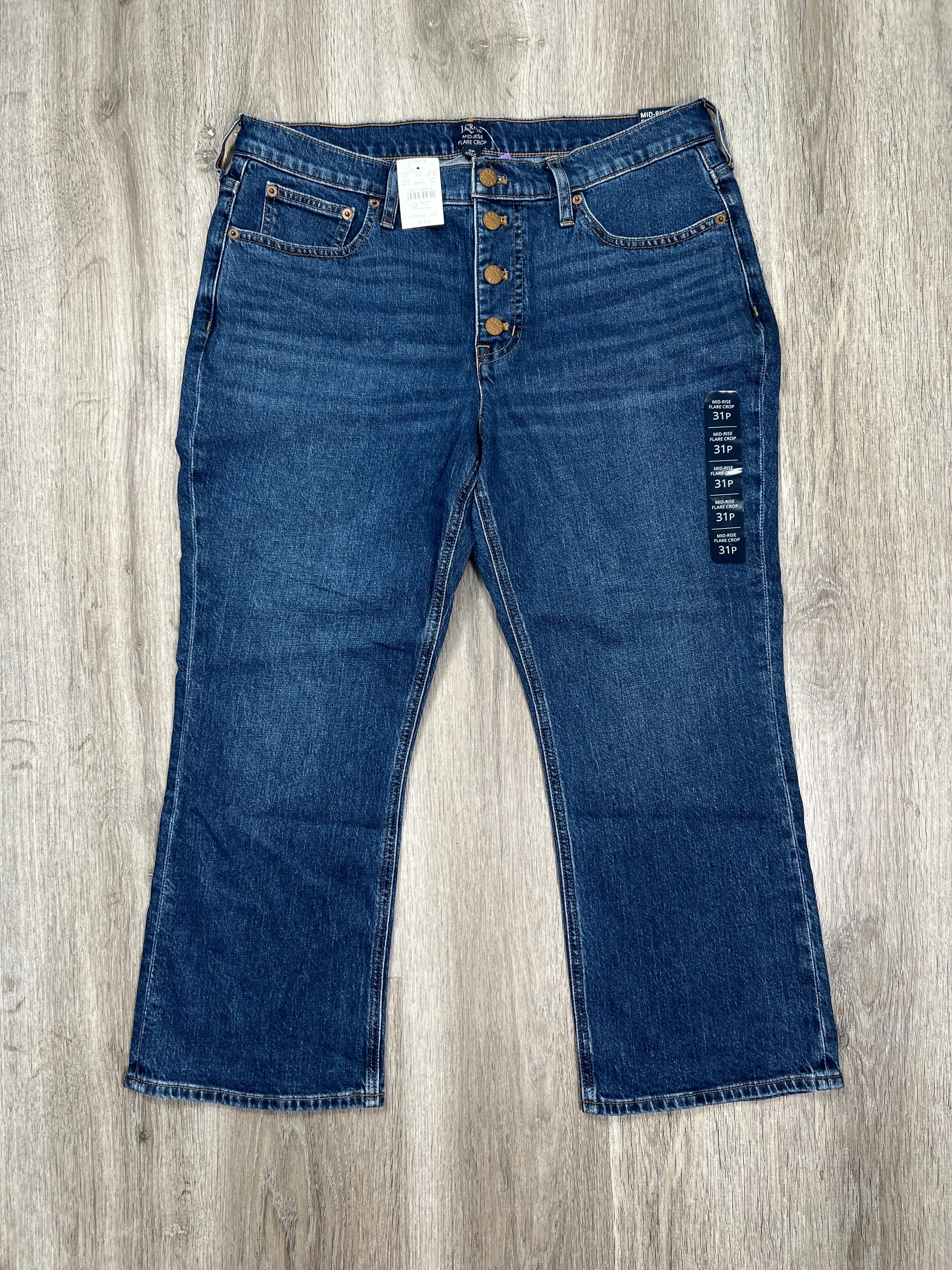 Blue Denim Jeans Flared J. Crew, Size 12