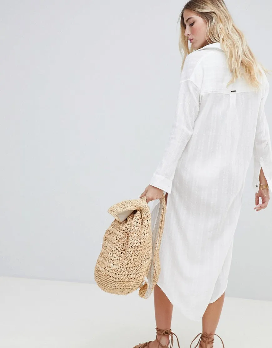 Crinkle Beach Shirt Dress