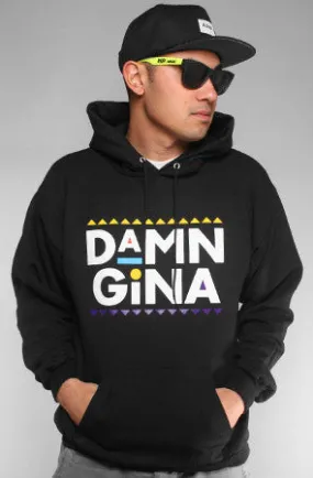 Damn Gina (Men's Black Hoody)