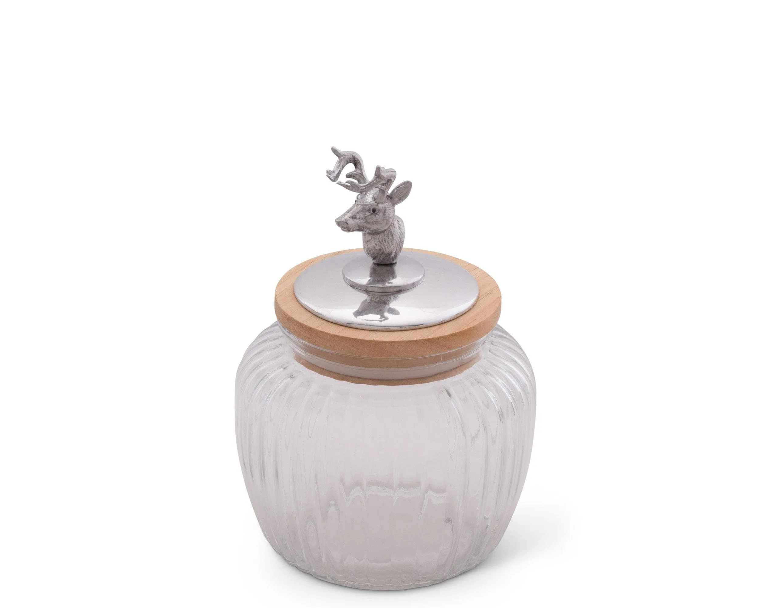 Deer / Elk Glass Canister by Arthur Court Designs