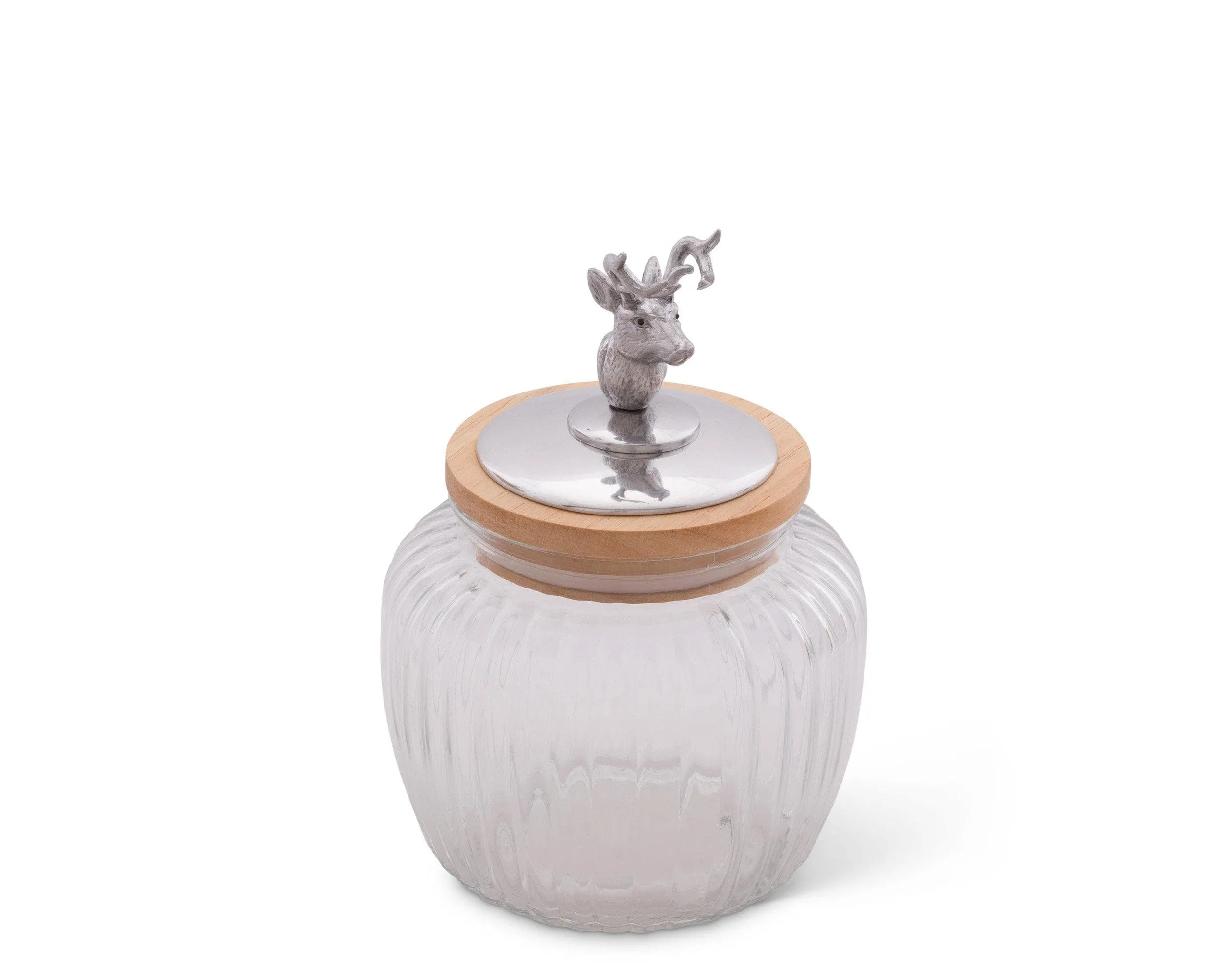 Deer / Elk Glass Canister by Arthur Court Designs