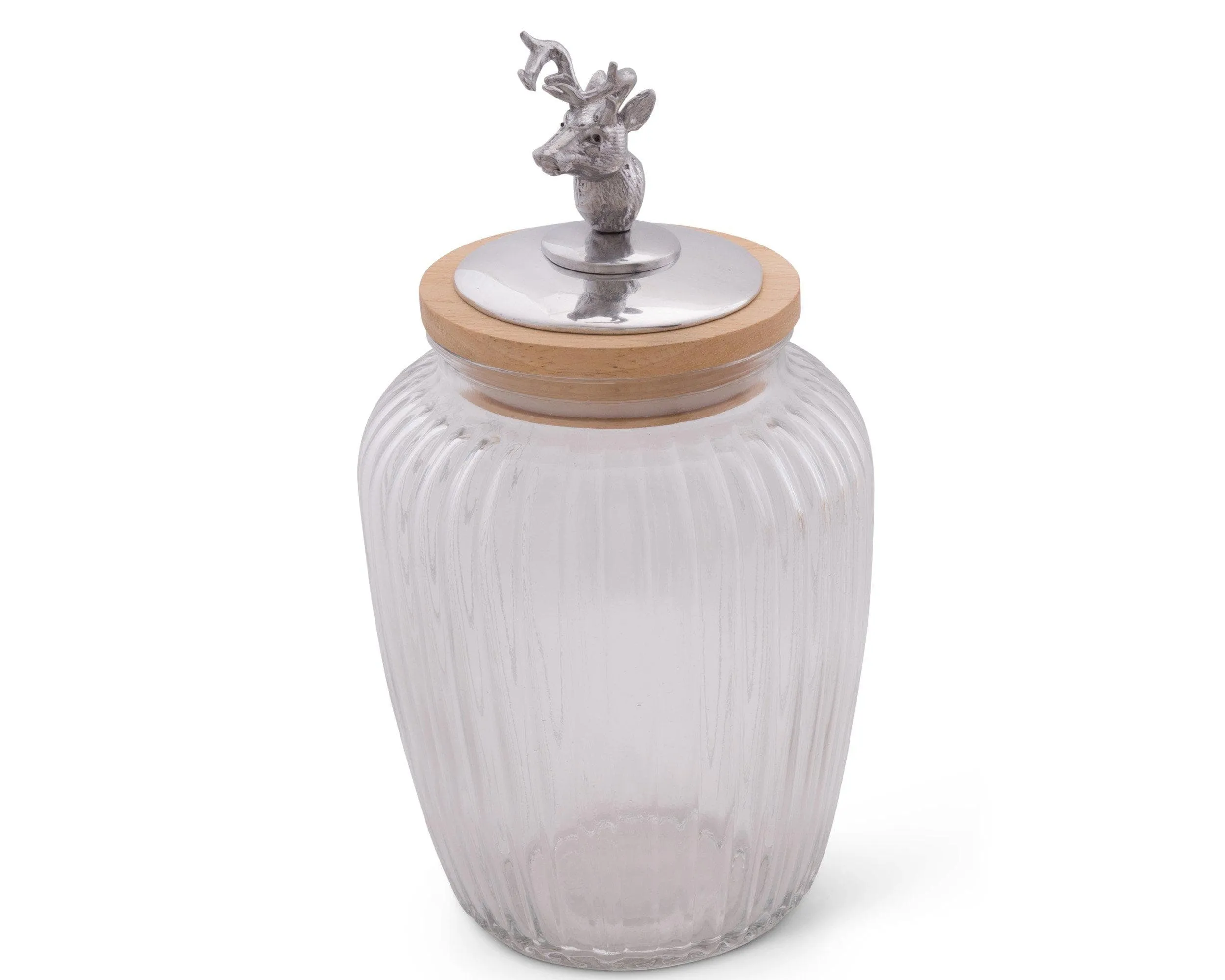 Deer / Elk Glass Canister by Arthur Court Designs