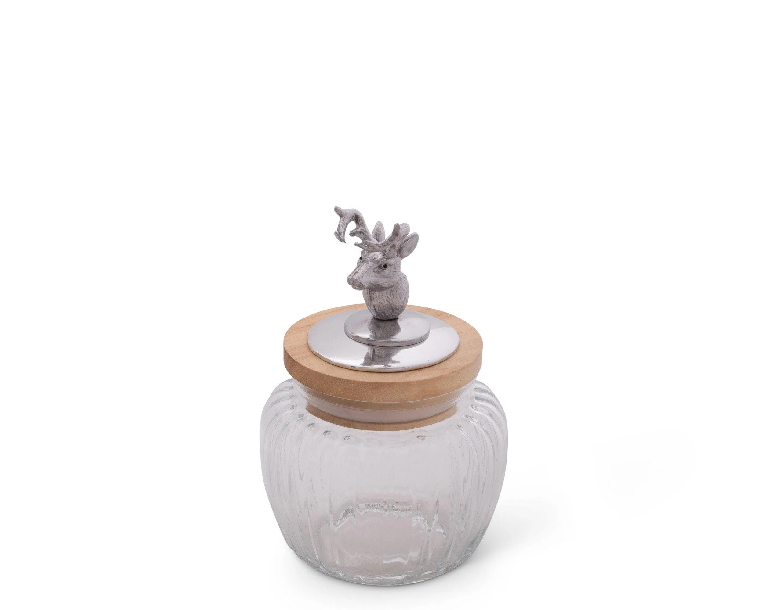 Deer / Elk Glass Canister by Arthur Court Designs