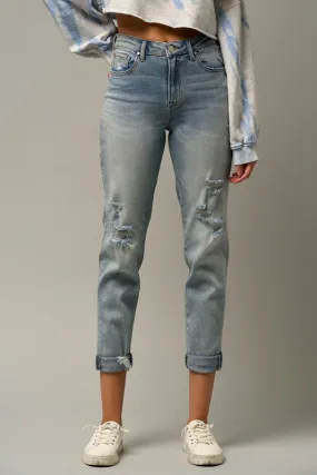 Distressed Girlfriend Jeans