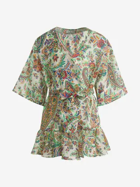 Etro Girls Paisley Beach Dress in Multicolour