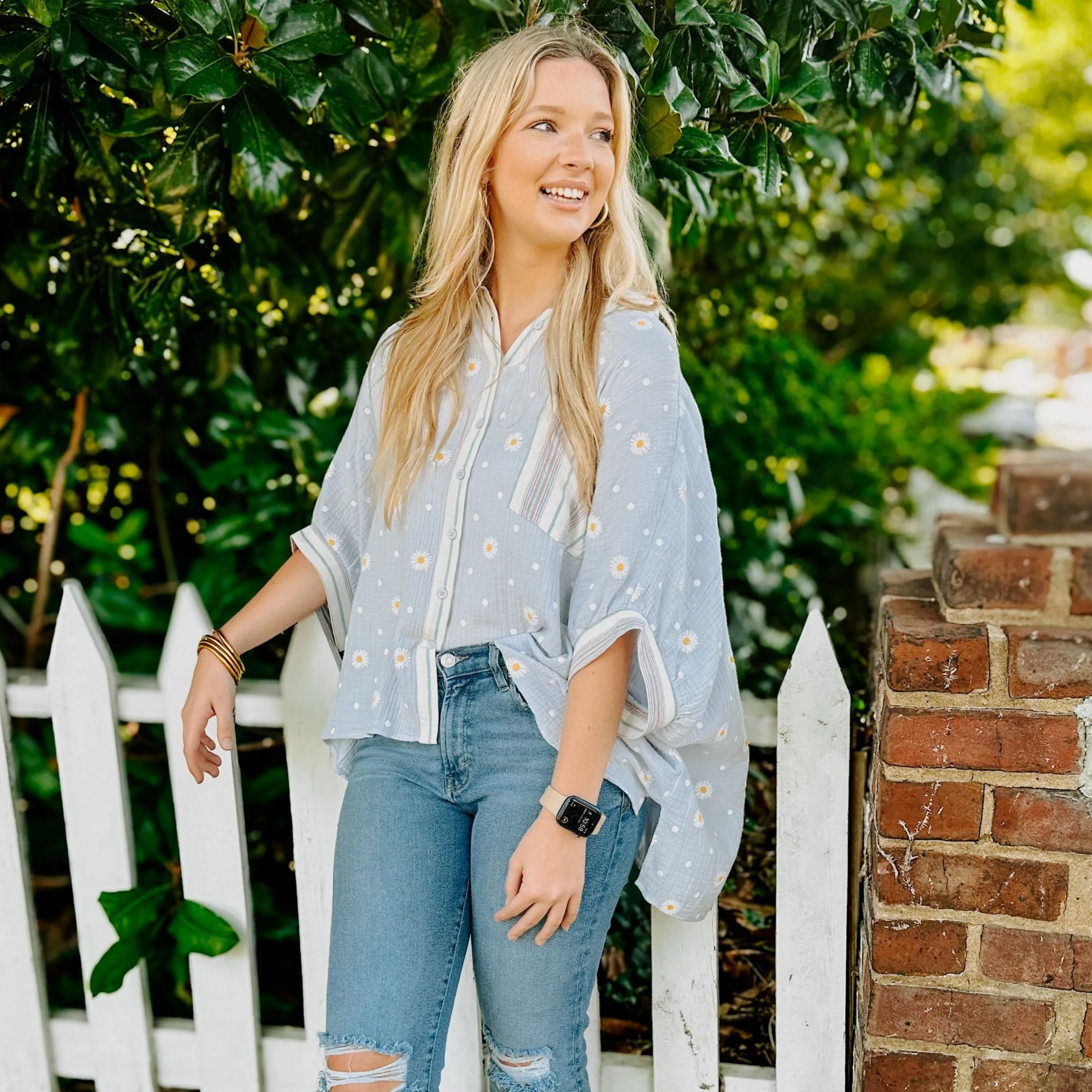 FLOWER PATTERNED TOP