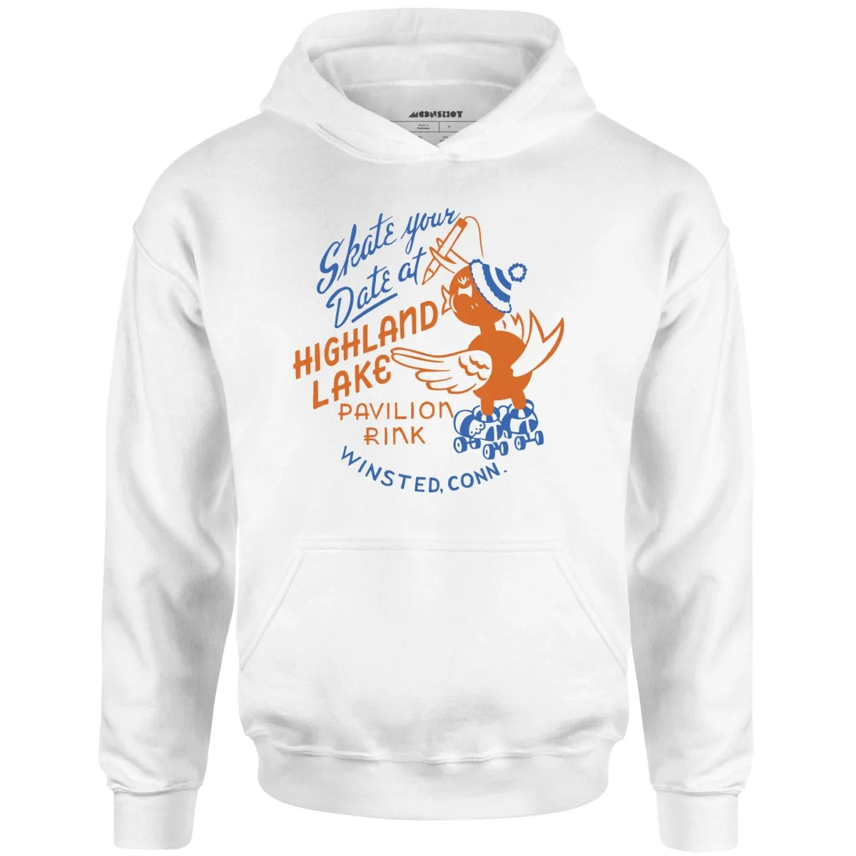 Highland Lake Pavilion Rink - Winsted, CT - Vintage Roller Rink - Unisex Hoodie