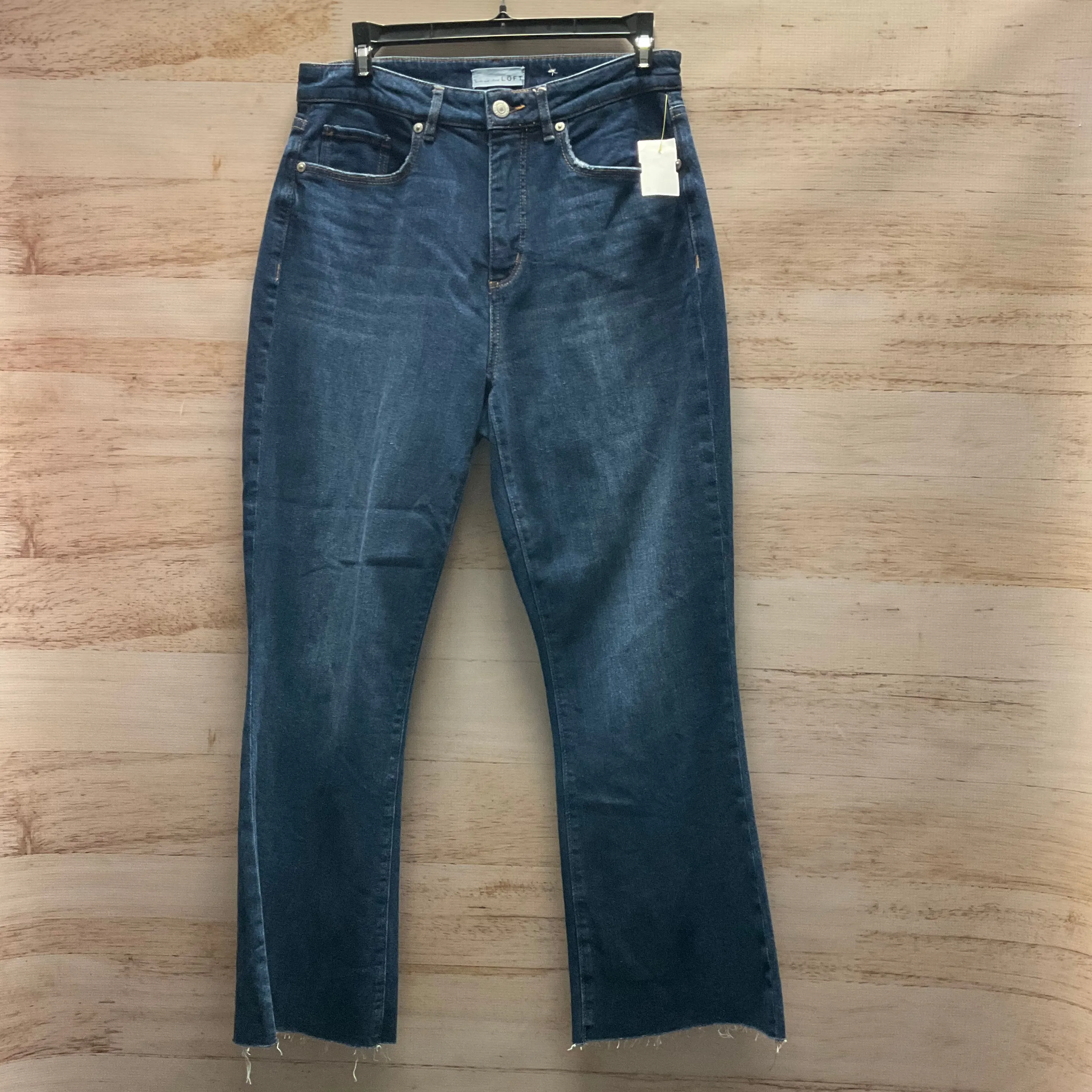 Jeans Flared By Loft In Blue Denim, Size: 6