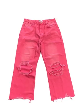 Jeans Flared By Vervet In Pink, Size: 12