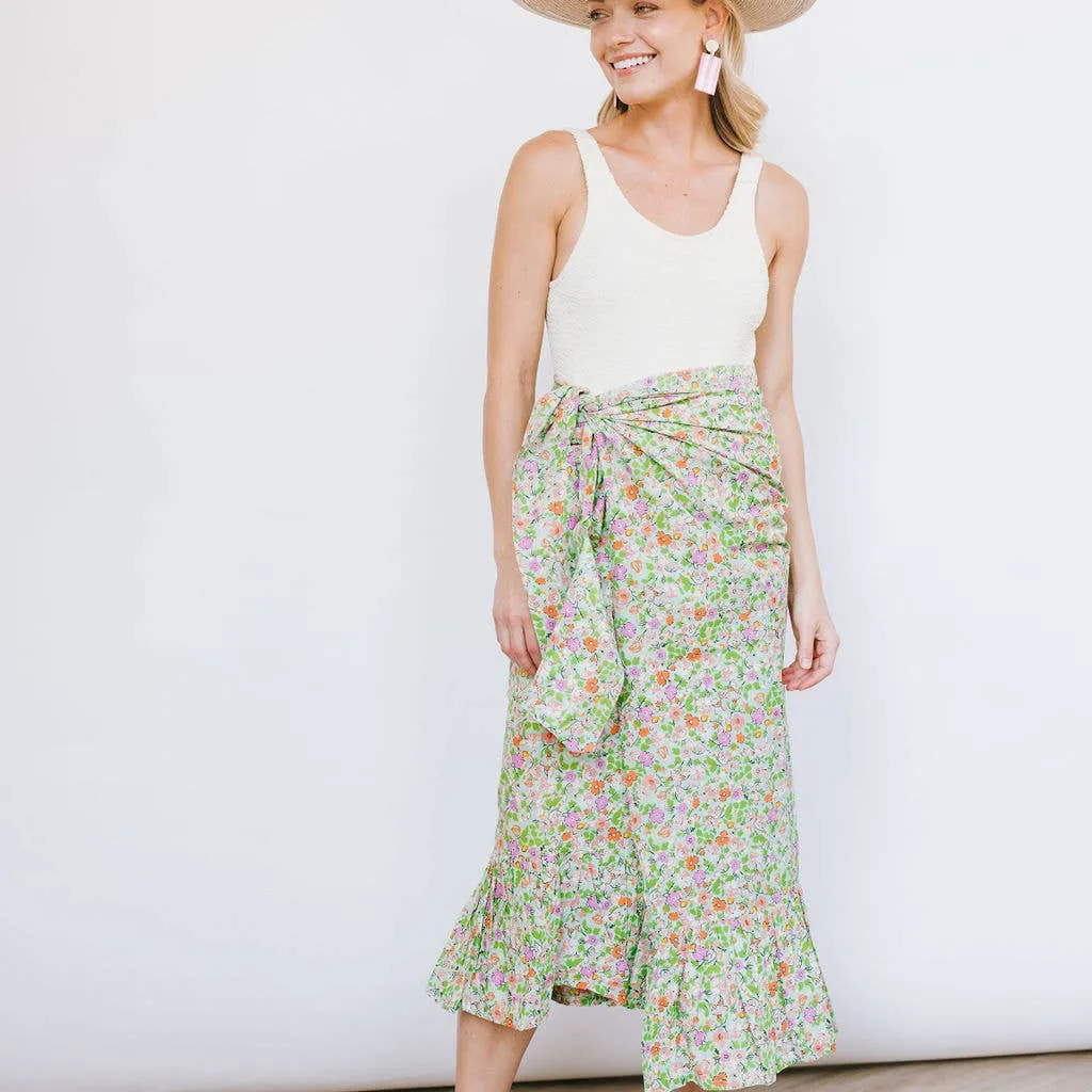 Key Lime Flower Vienna Sarong