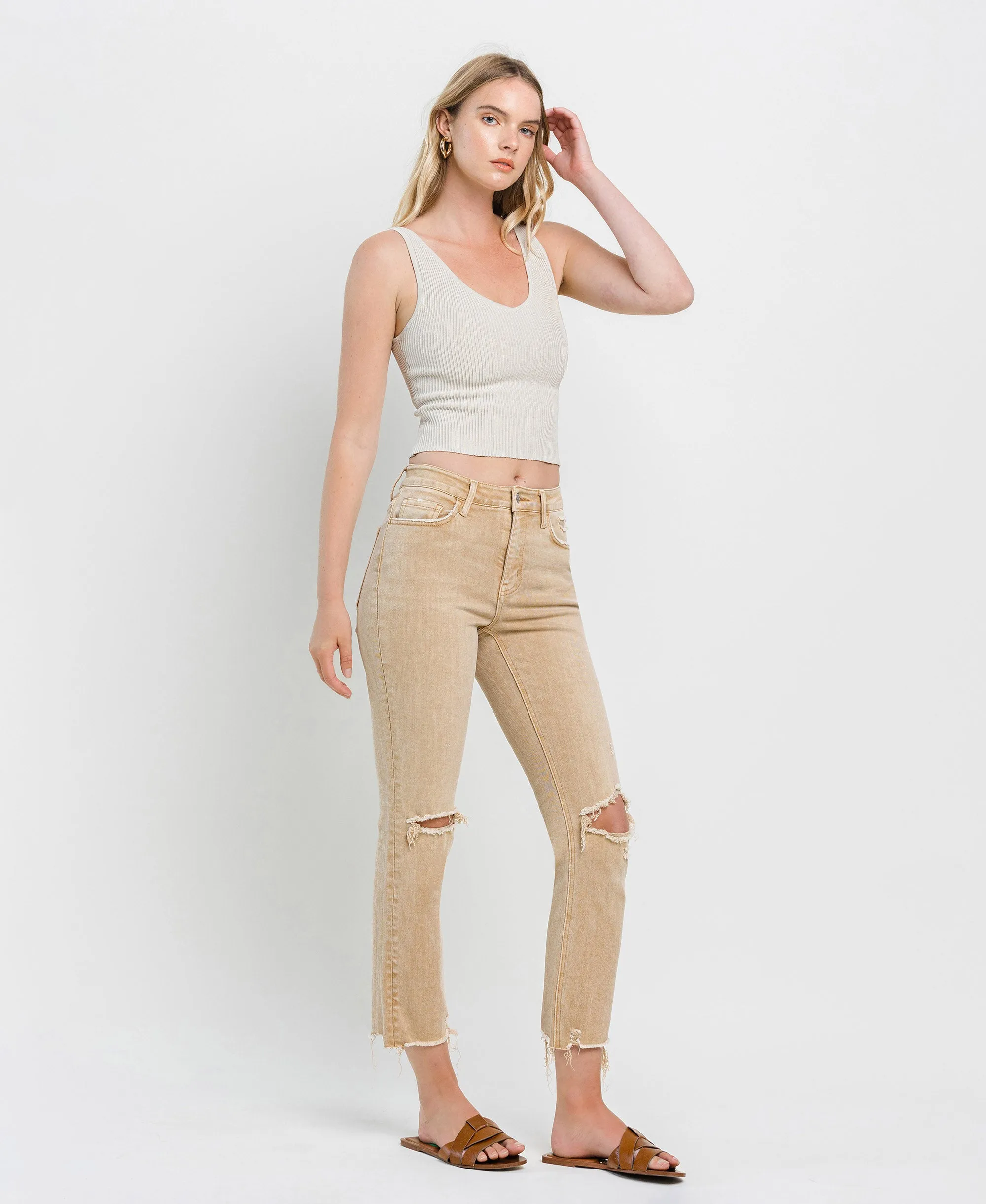 Lark - High Rise Slim Straight Jeans