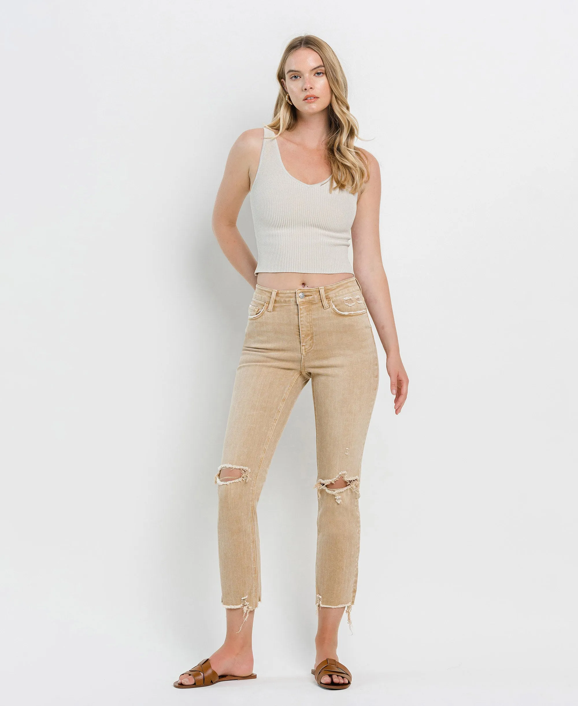 Lark - High Rise Slim Straight Jeans