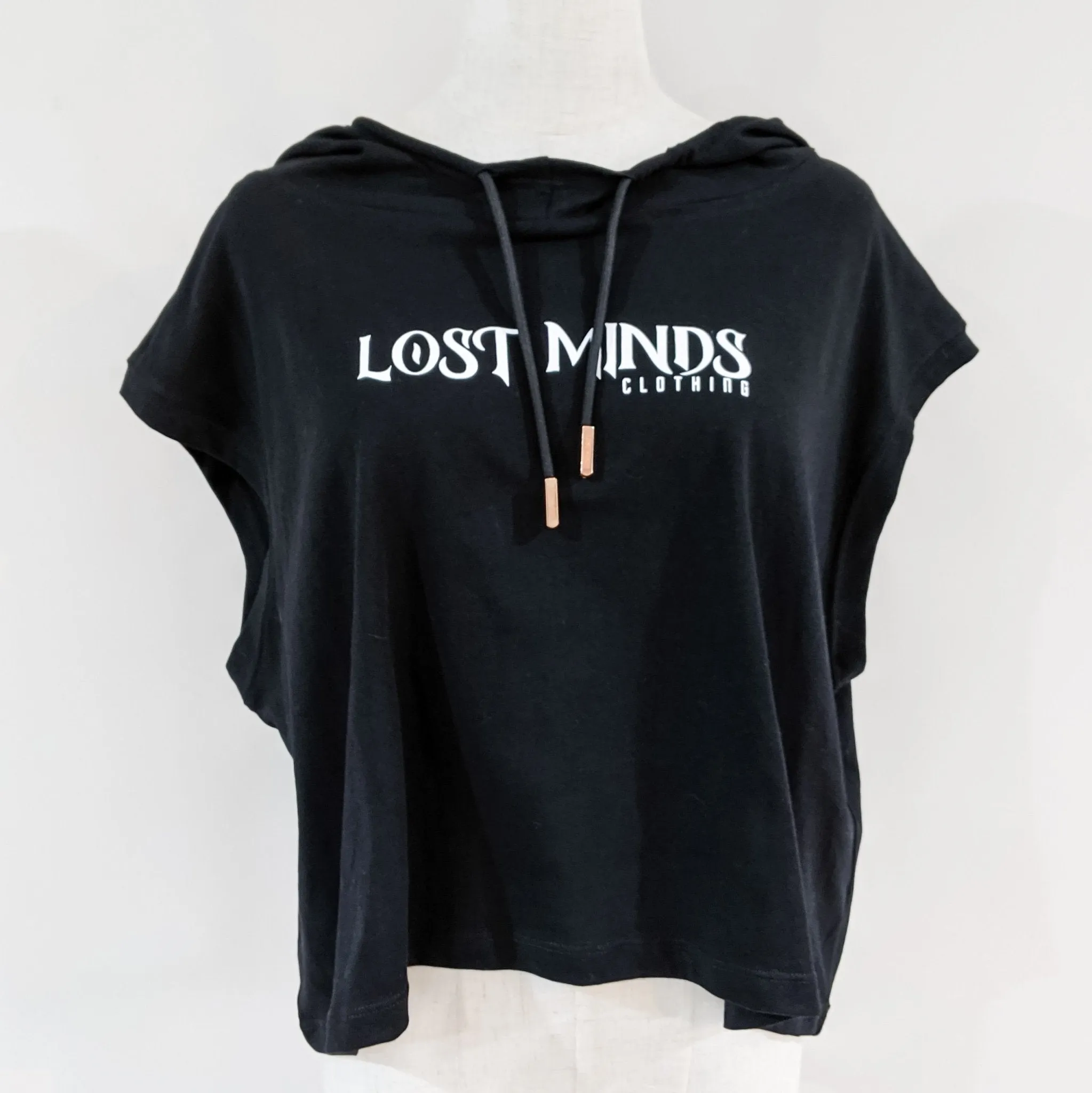 Lost Minds Over-Sized Hooded Tee - Black