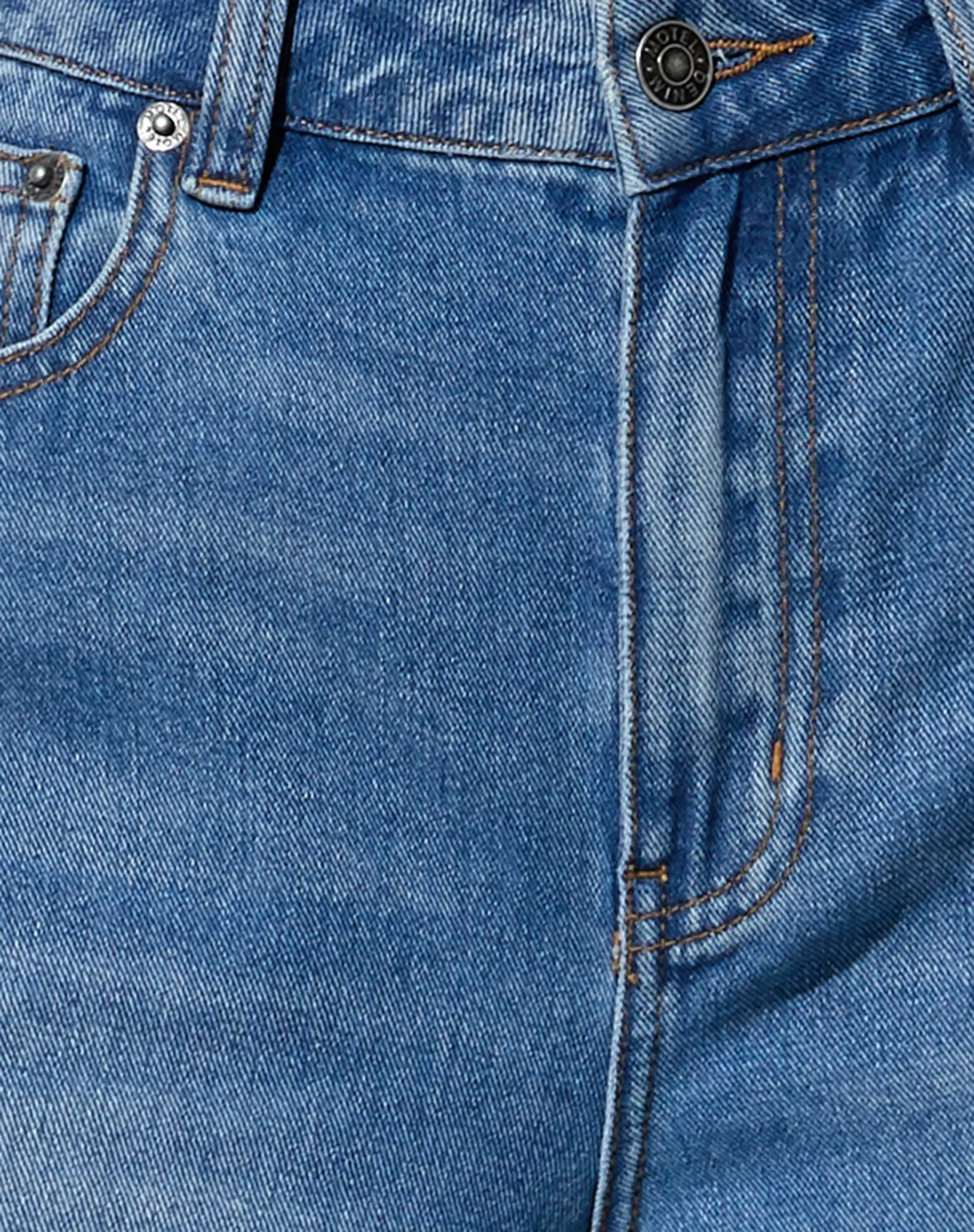 Low Slung Jeans in Blue Wash