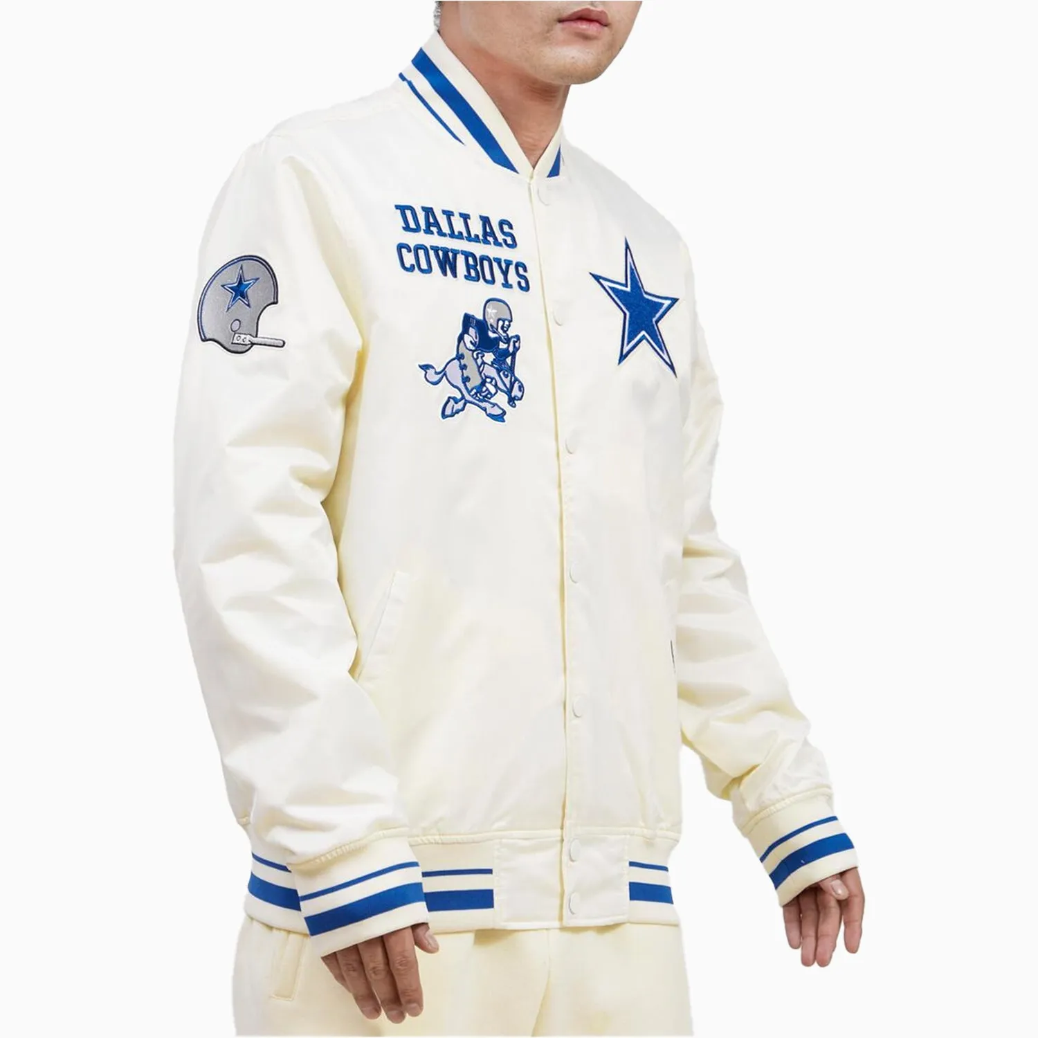 Men's Dallas Cowboys Retro NFL Satin Jacket