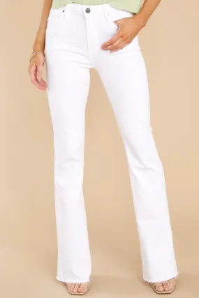 My Only Desire White Flare Jeans