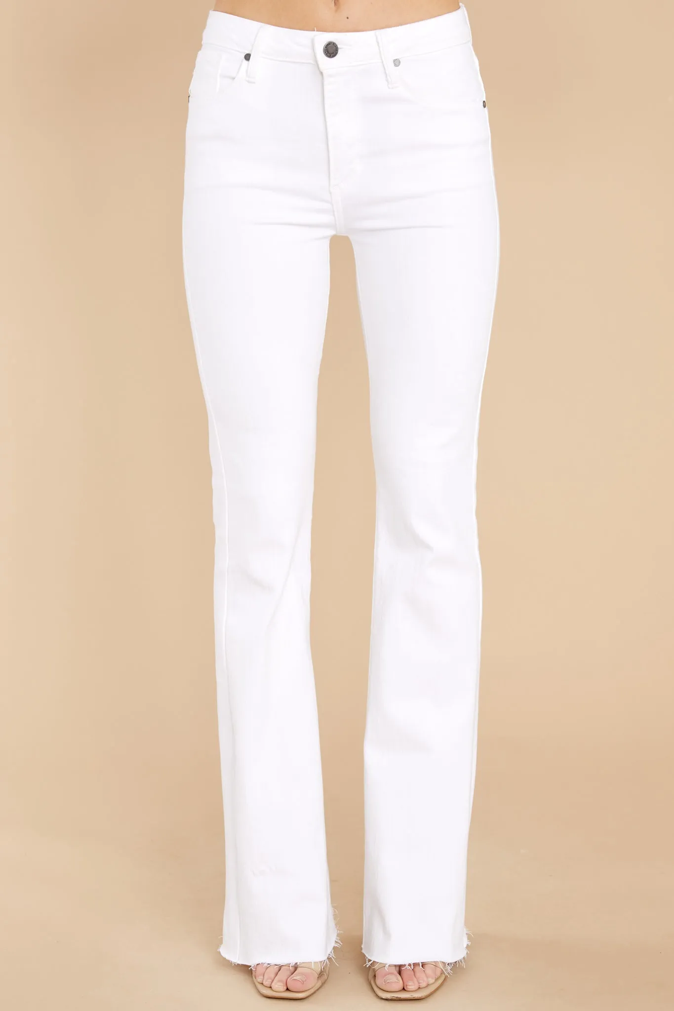 My Only Desire White Flare Jeans