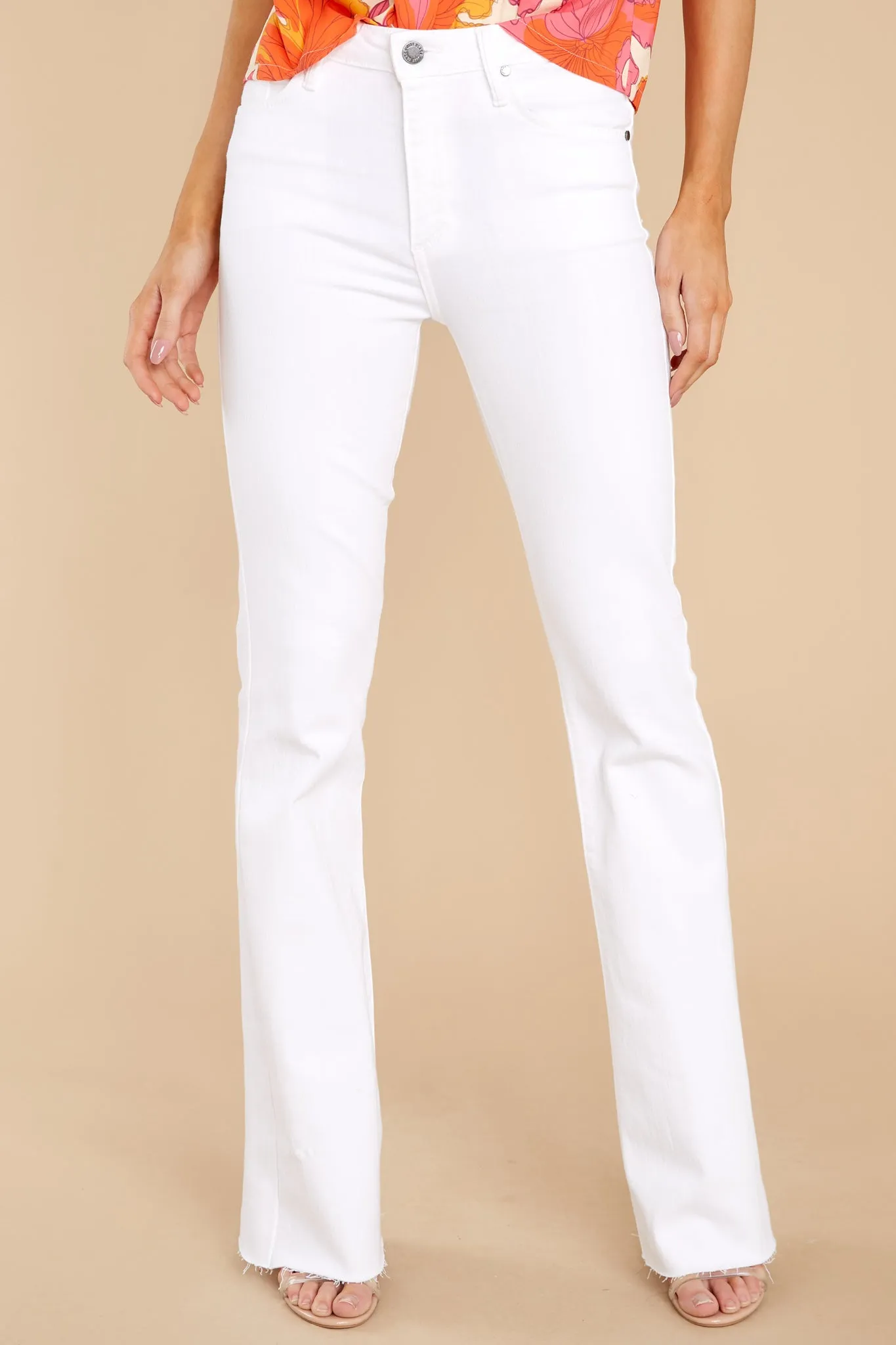 My Only Desire White Flare Jeans