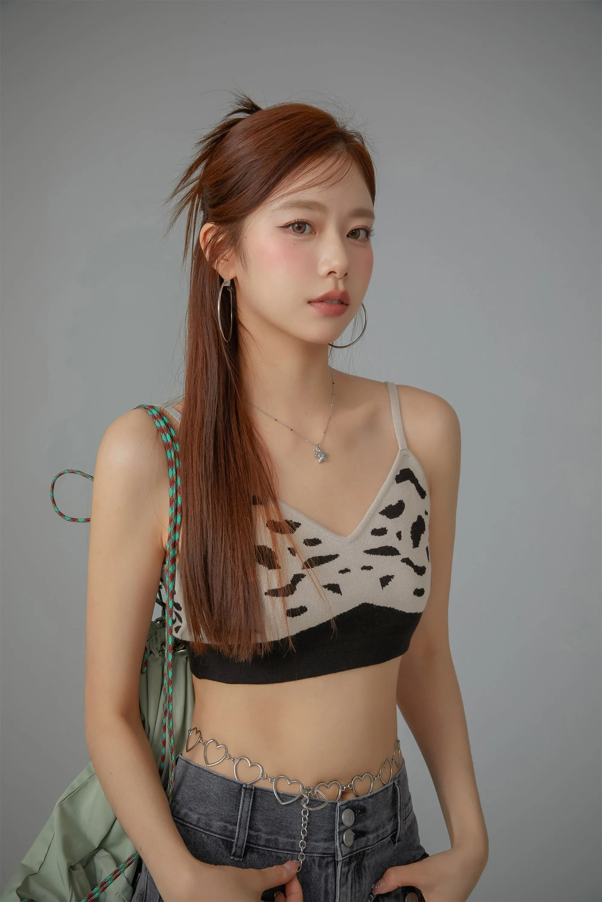 Printed Sleeveless Knit Bralette Top