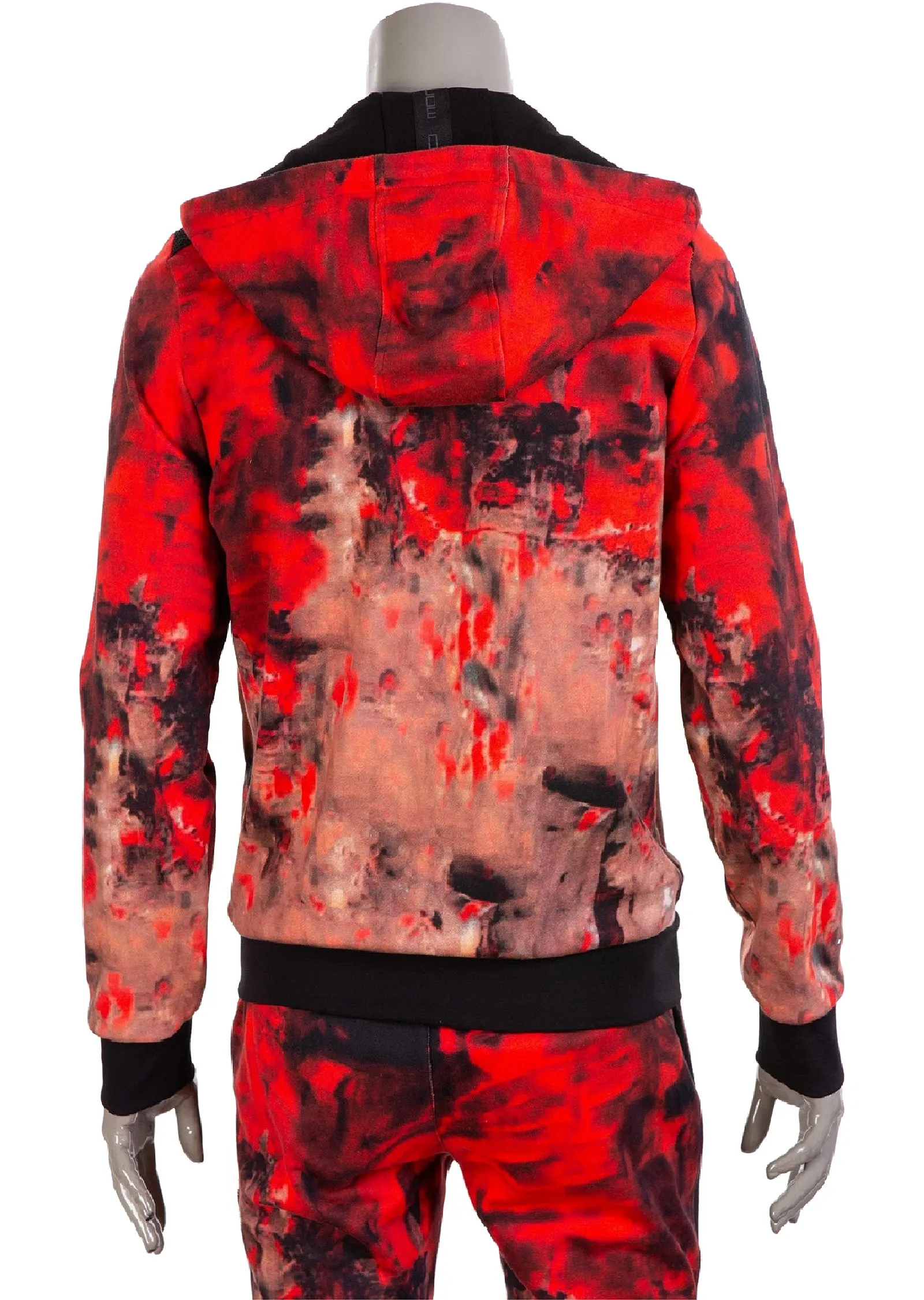 Red Tie-dye 2-pieces Tracksuit