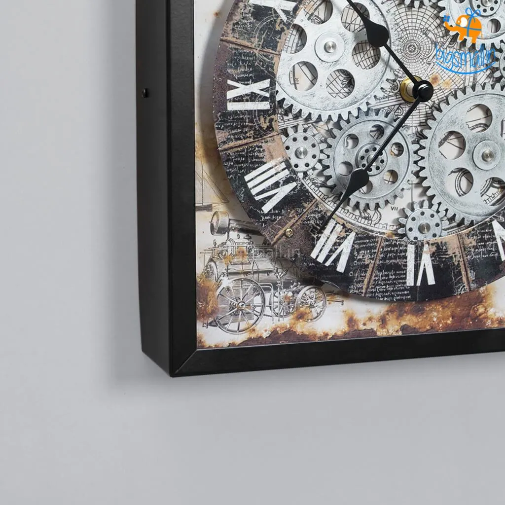 Retro Gear Wall Clock