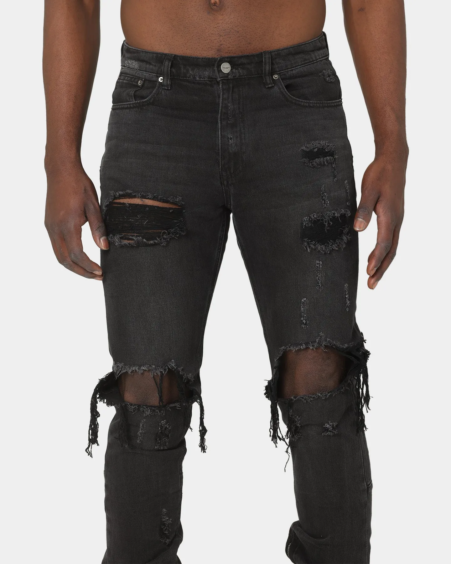 Saint Morta Destroyer Distressed Jeans Vintage Black