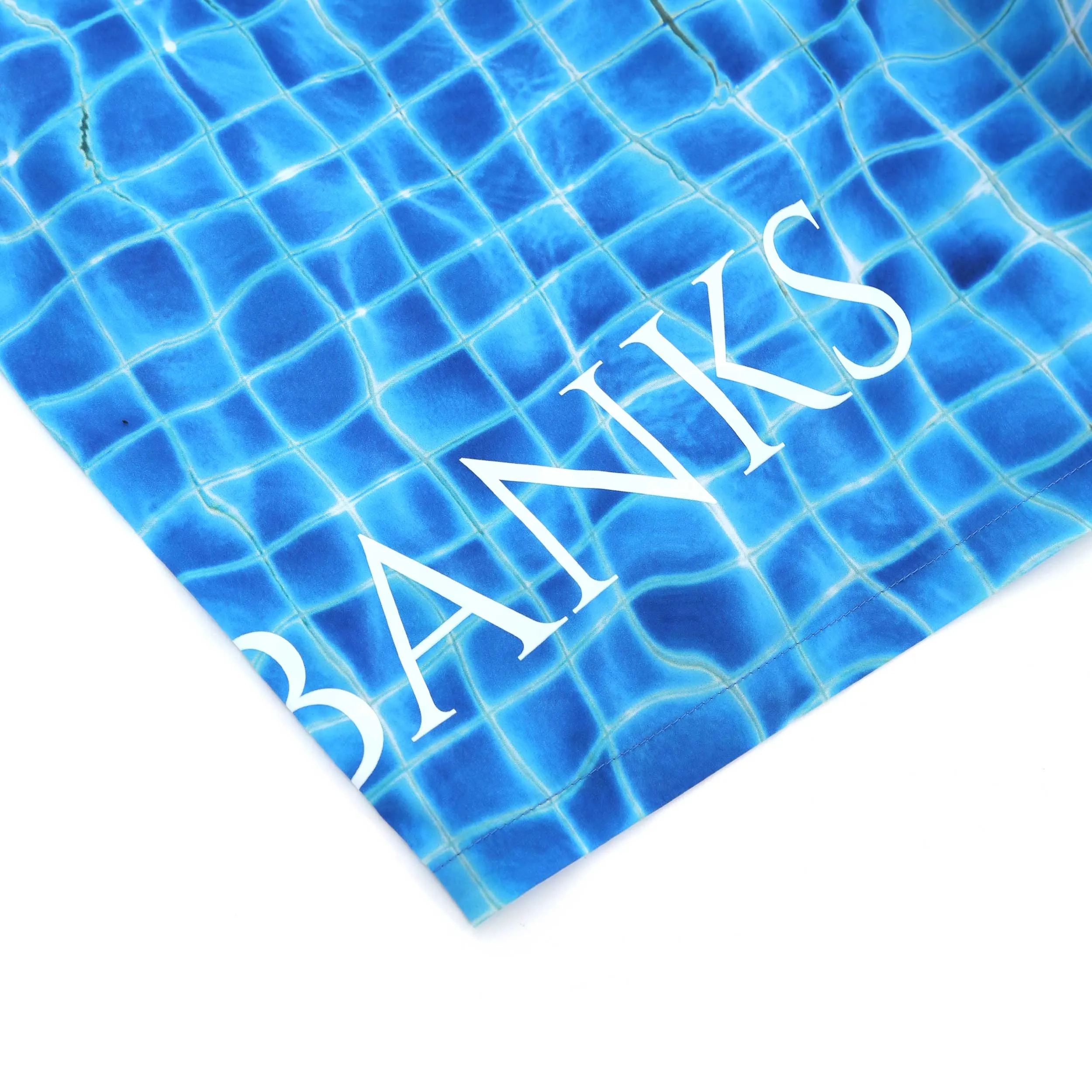 Sandbanks Mosaic Pool Side Swim Shorts in Blue