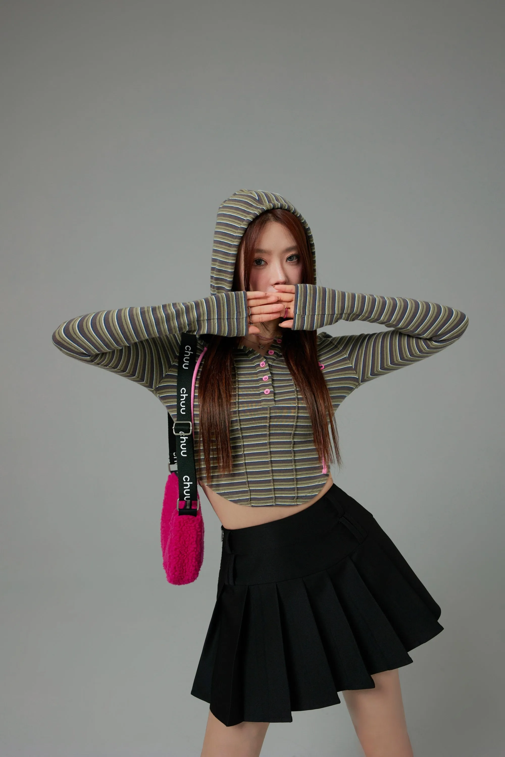 That Girl Striped Hooded Sweatshirt