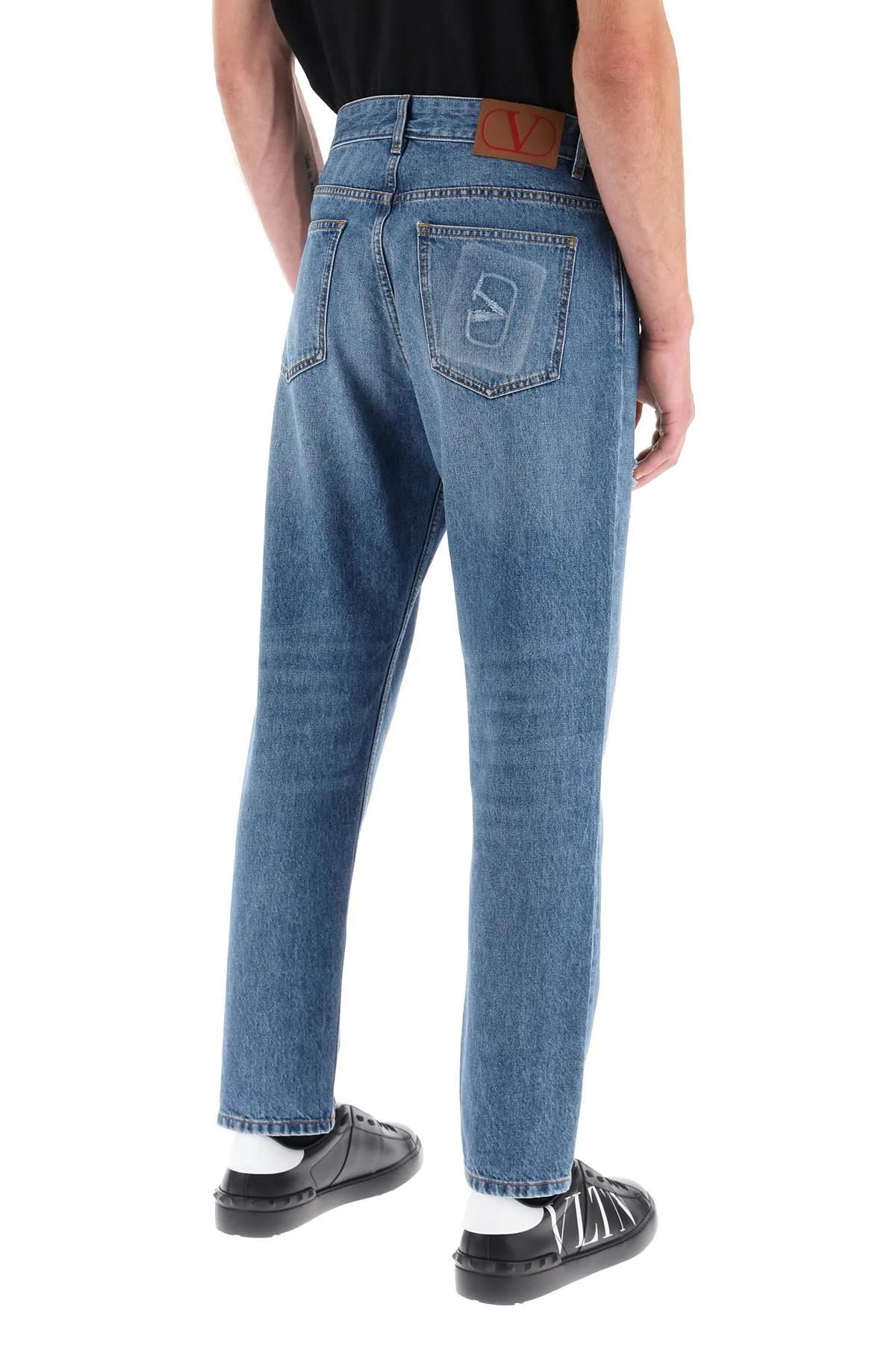 Valentino Garavani Tapered Jeans With Medium Wash