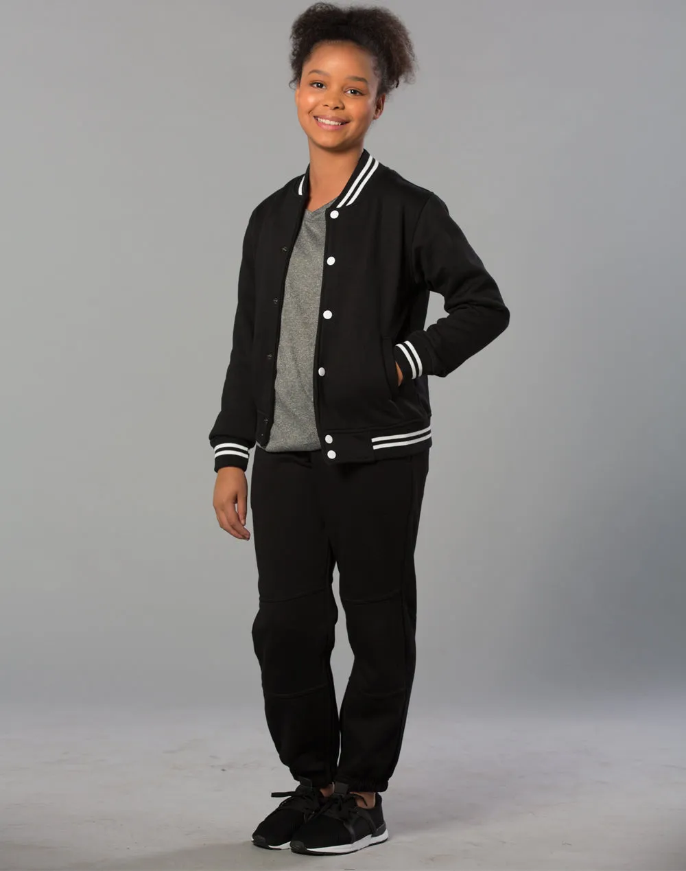 Winning Spirit  Kids' Traditional Fleece Trackpants with Zip,Cuffs and knee padding (TP01K)