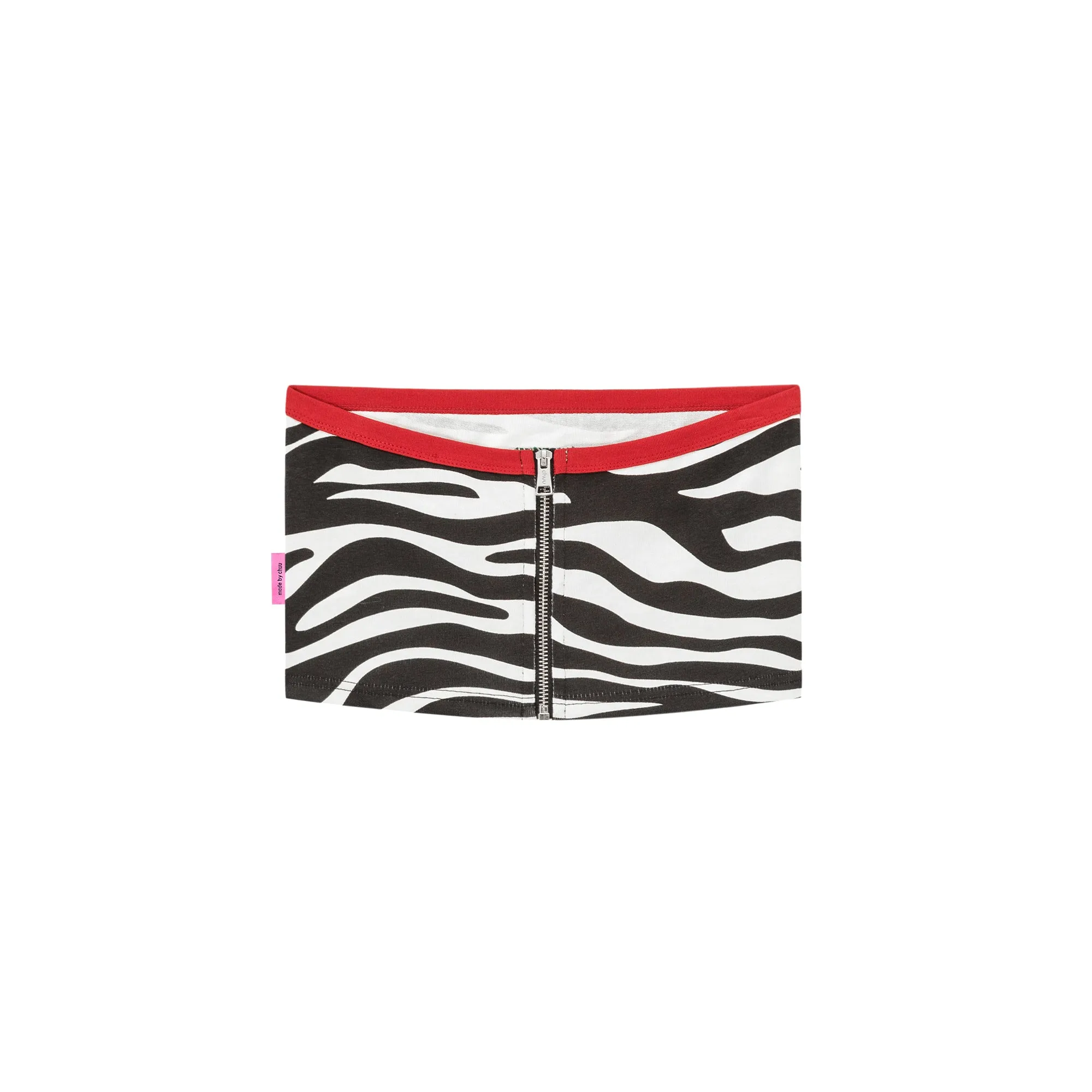 Zebra Zip Tube Top