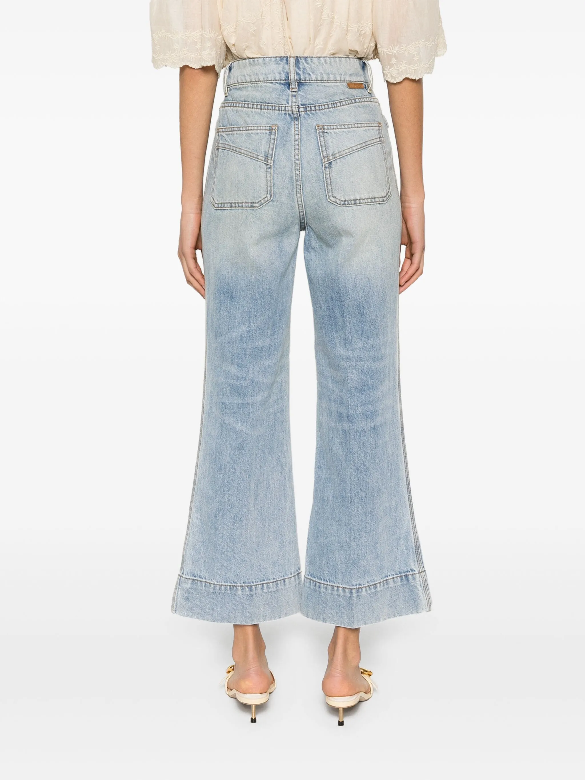 ZIMMERMANN FLARED CROPPED JEANS